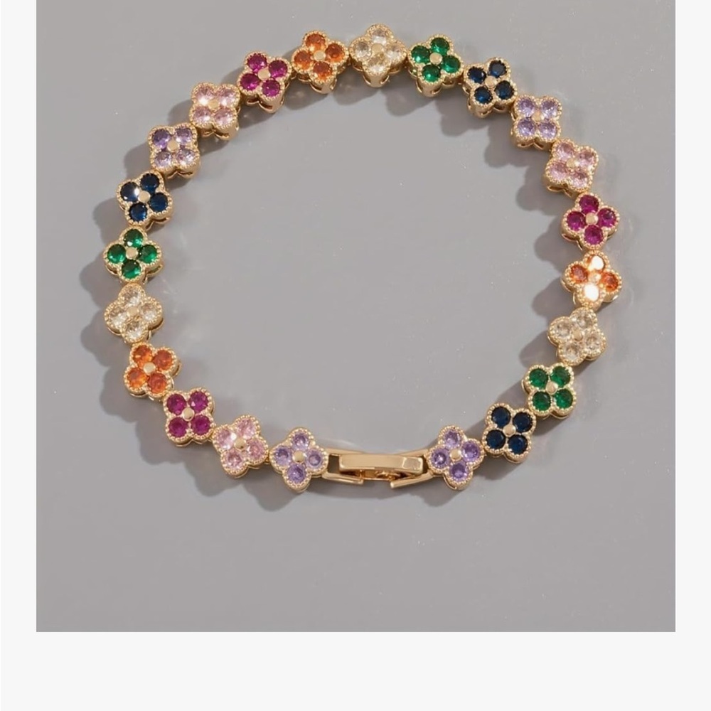 NEW Colorful Zircon Bracelet 7”